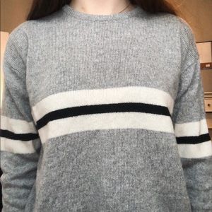Brandy Melville Grey Stripe Sweater
